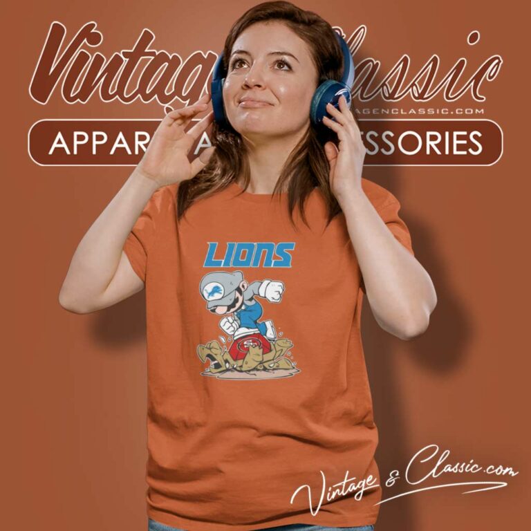 Mario Lions Stomps On San Francisco 49ers Women TShirt Mario Lions Stomps On San Francisco 49ers Women TShirt