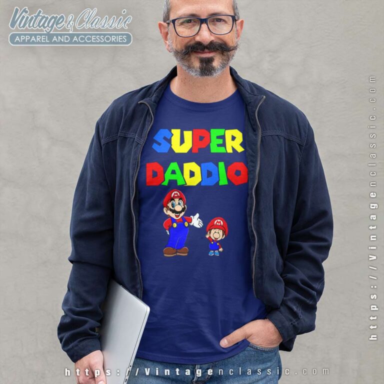 Mario Super Daddio Fathers Day Gift Longsleeves Mario Super Daddio Fathers Day Gift Longsleeves
