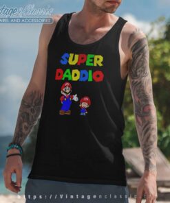 Mario Super Daddio Fathers Day Gift Tanktop