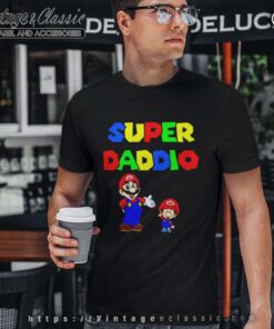 Mario Super Daddio Fathers Day Gift Tshirt