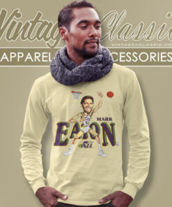 Mark Eaton Utah Jazz Caricature Long Sleeve Tee