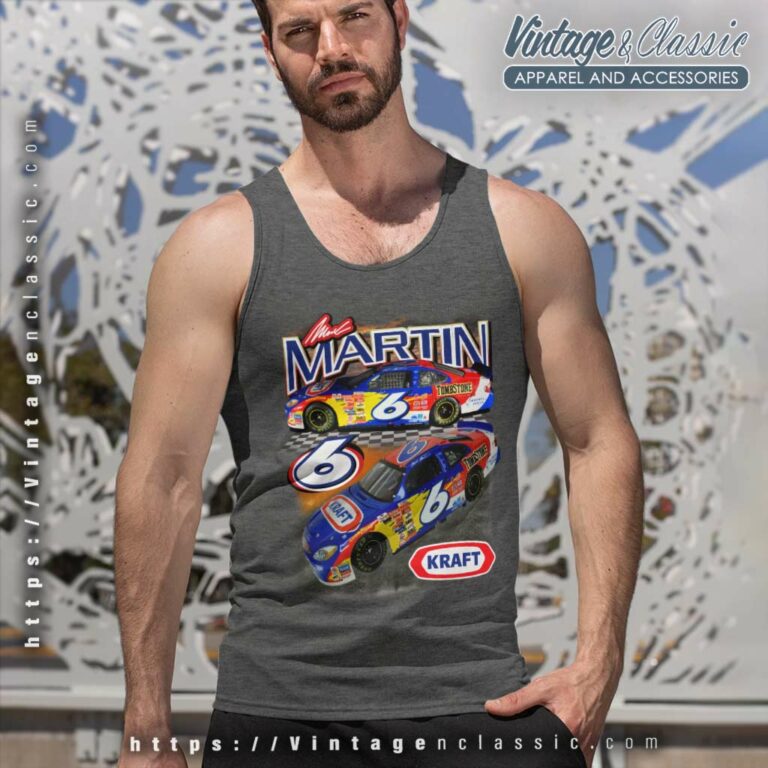 Mark Martin Kraft 6 Vintage Nascar Tank Top Racerback Mark Martin Kraft 6 Vintage Nascar Tank Top Racerback