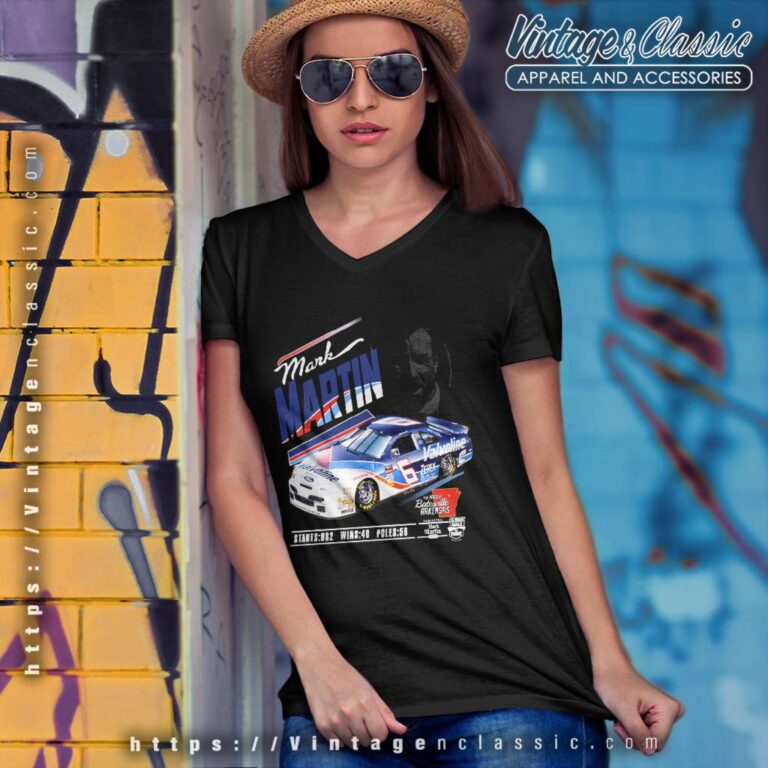 Mark Martin Nascar Hall Of Fame Valvoline V Neck TShirt Mark Martin Nascar Hall Of Fame Valvoline V Neck TShirt