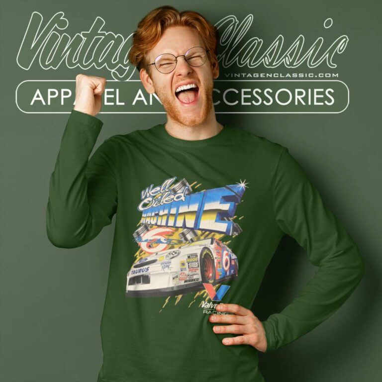 Mark Martin Well Oiled Machine Nascar Long Sleeve Tee Mark Martin Well Oiled Machine Nascar Long Sleeve Tee