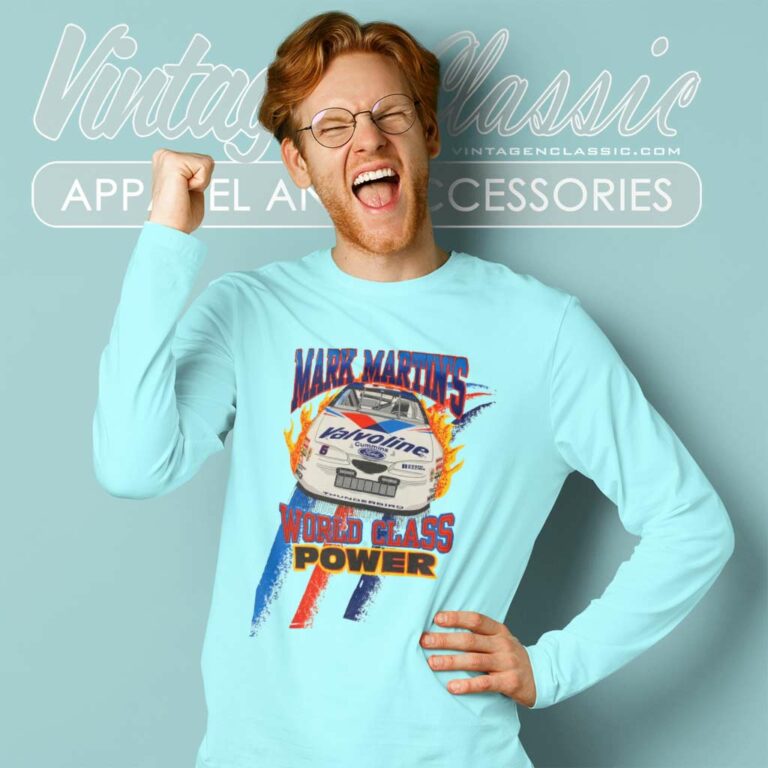 Mark Martins World Class Power Nascar Long Sleeve Tee Mark Martins World Class Power Nascar Long Sleeve Tee