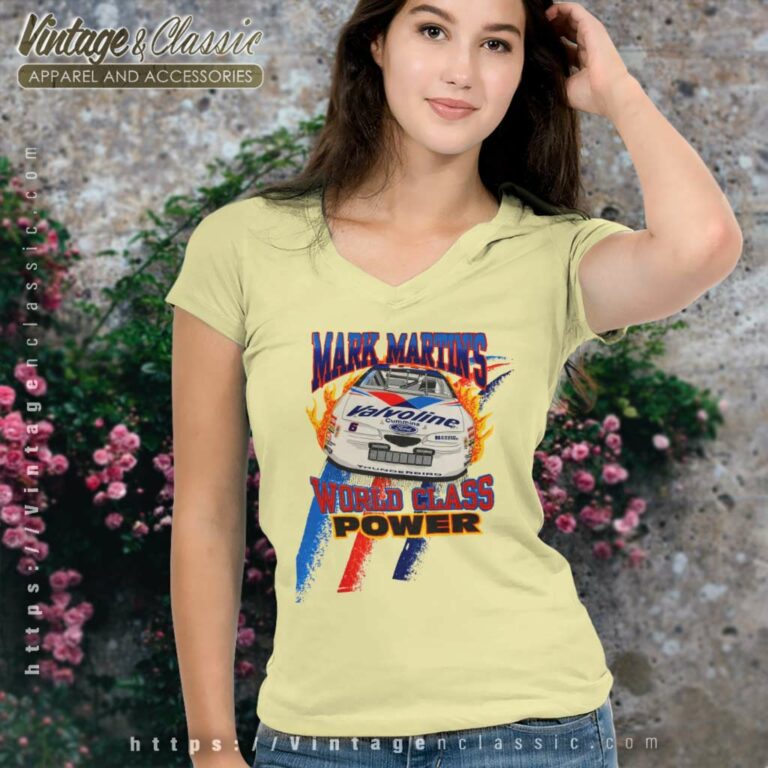 Mark Martins World Class Power Nascar V Neck TShirt Mark Martins World Class Power Nascar V Neck TShirt