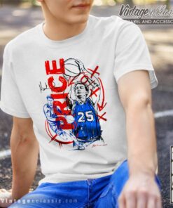 Mark Price Basketball Artwork T Shirt Vibrant Mark Price Artwork Shirt