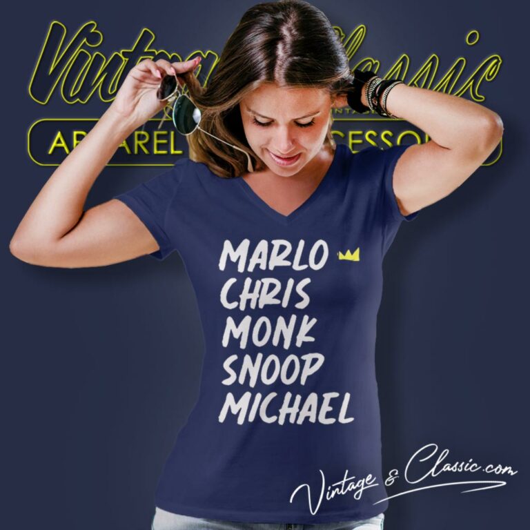 Marlo Chris Monk Snoop Michael V Neck TShirt Marlo Chris Monk Snoop Michael V Neck TShirt