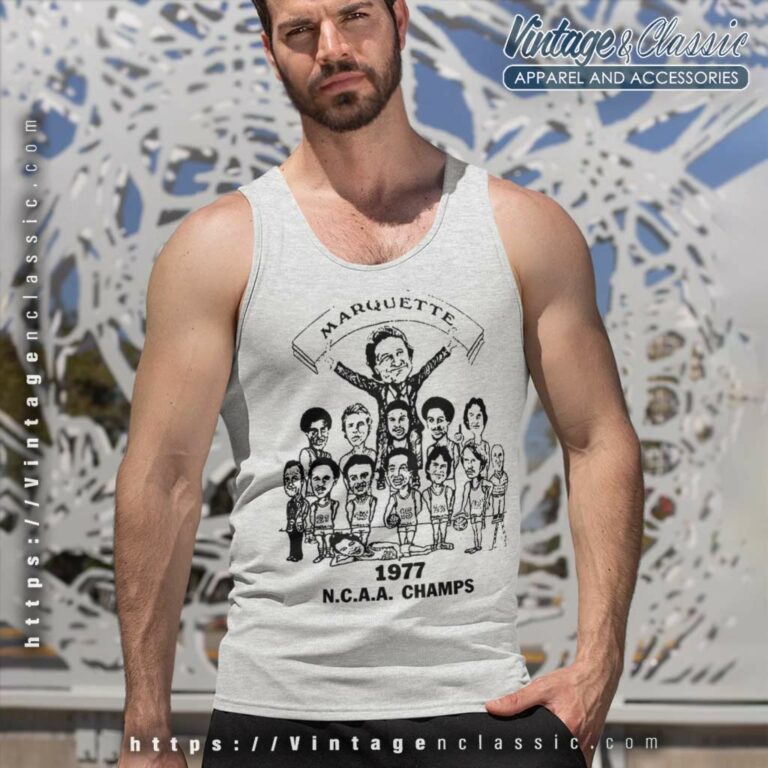 Marquette University Shirt Vintage 1977 Ncaa Champs Basketball Tank Top Racerback Marquette University Shirt Vintage 1977 Ncaa Champs Basketball Tank Top Racerback