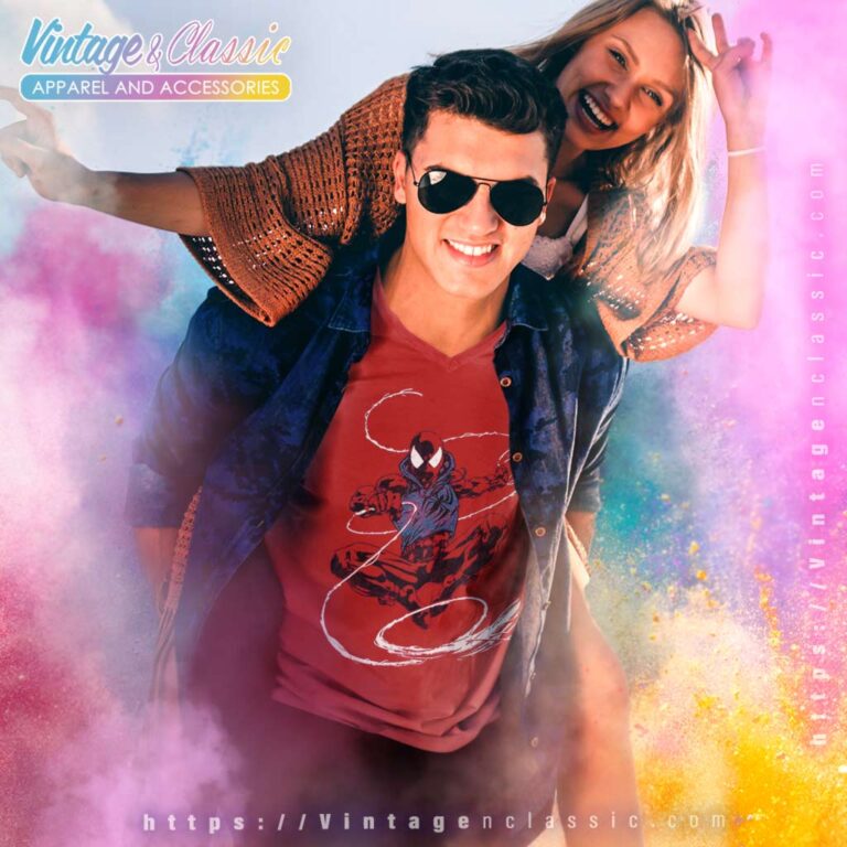 Marvel Across The Spider Verse V Neck TShirt Marvel Across The Spider Verse V Neck TShirt