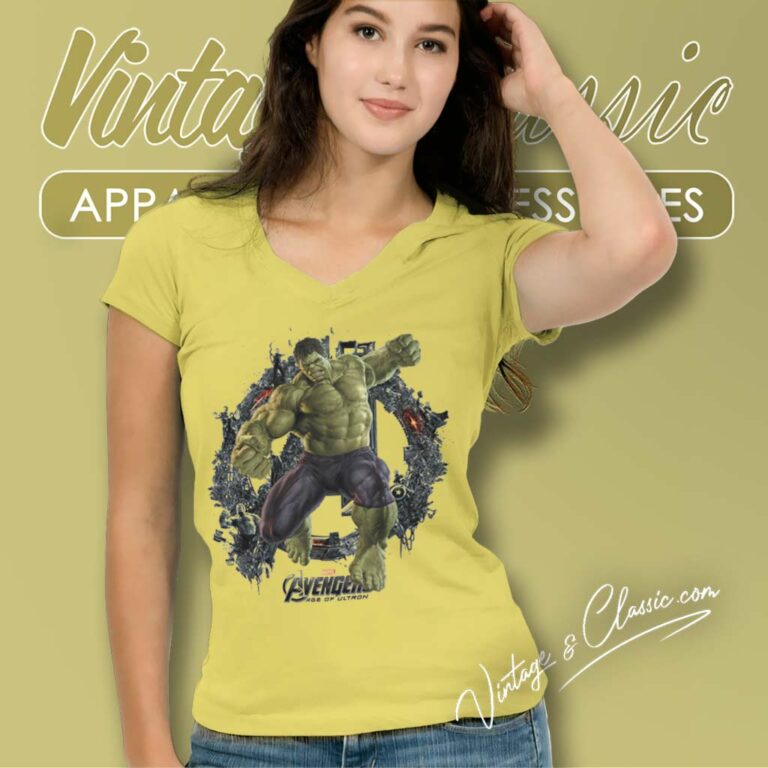 Marvel Avenger Hulk V Neck TShirt Marvel Avenger Hulk V Neck TShirt