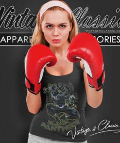 Marvel Black Panther Gold Trimmed Tank Top Racerback