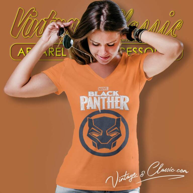 Marvel Black Panther Icon V Neck TShirt Marvel Black Panther Icon V Neck TShirt