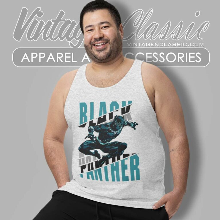 Marvel Black Panther Jumping Tank Top Racerback Marvel Black Panther Jumping Tank Top Racerback
