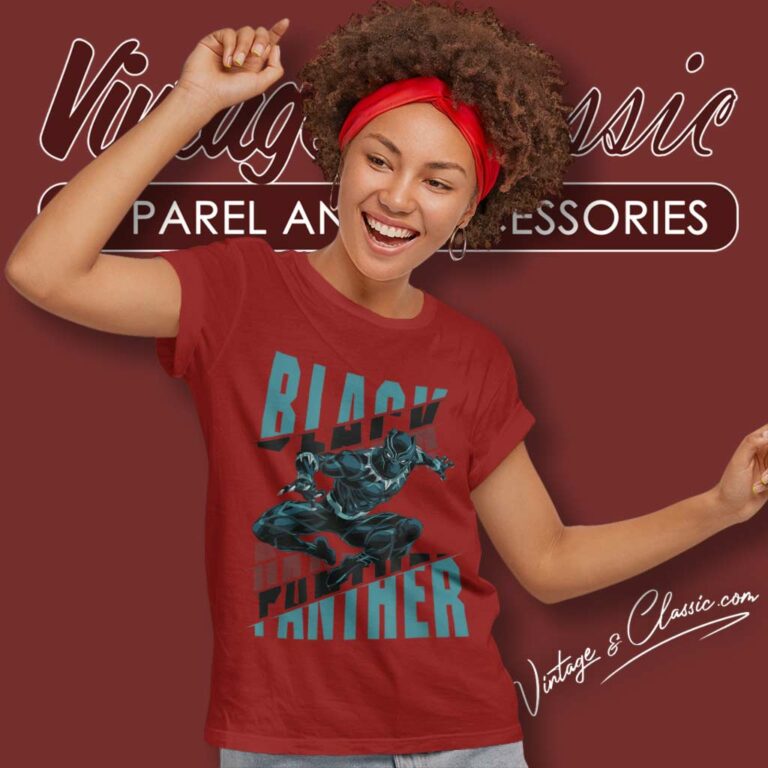 Marvel Black Panther Jumping Women TShirt Marvel Black Panther Jumping Women TShirt