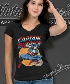 Marvel Captain America Comic V Neck TShirt