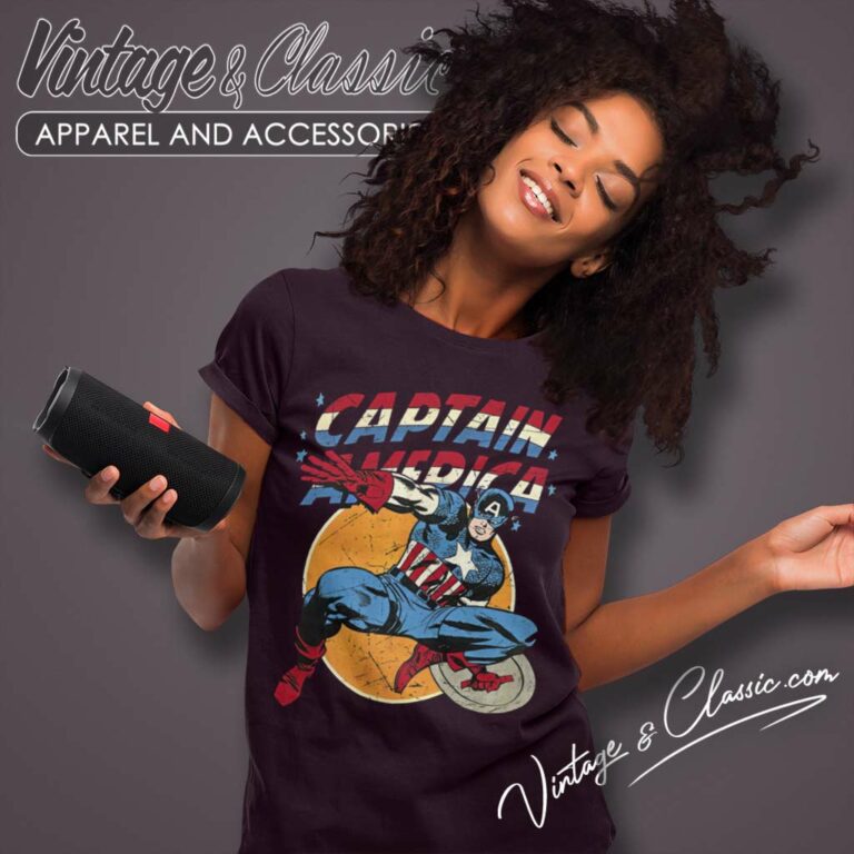 Marvel Captain America Comic Women TShirt Marvel Captain America Comic Women TShirt