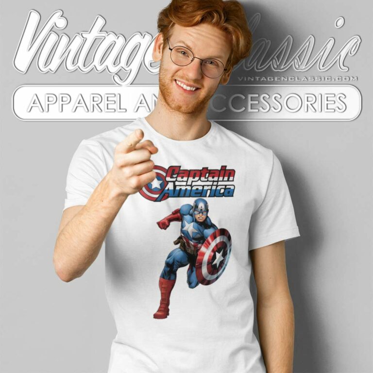 Marvel Captain America Running T Shirt Marvel Captain America Running T Shirt