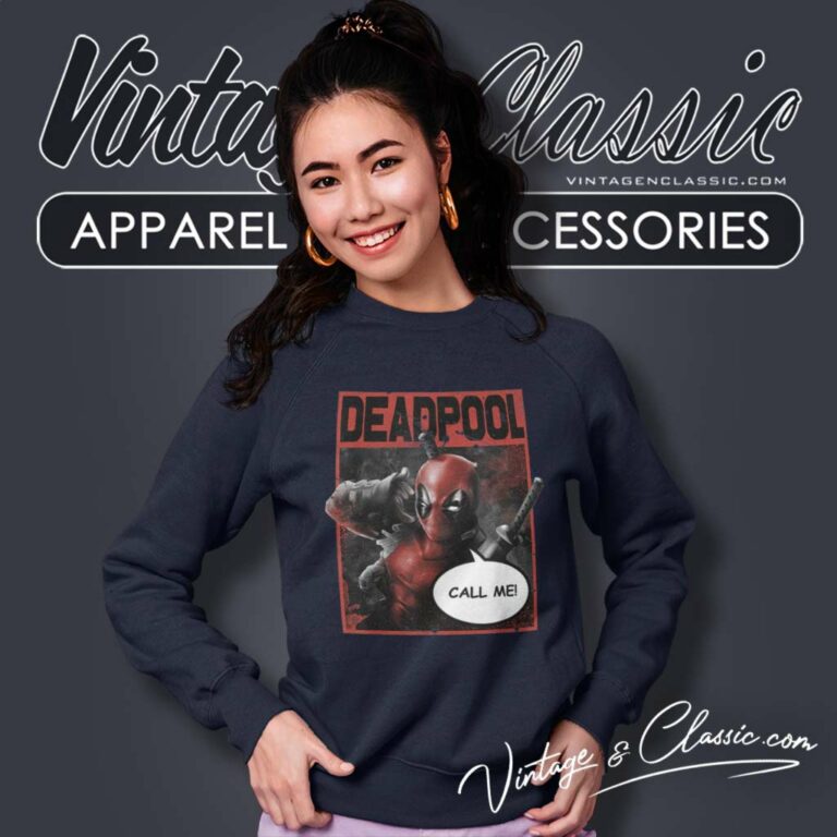 Marvel Deadpool Call Me Sweatshirt Marvel Deadpool Call Me Sweatshirt