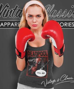 Marvel Deadpool Call Me Tank Top Racerback