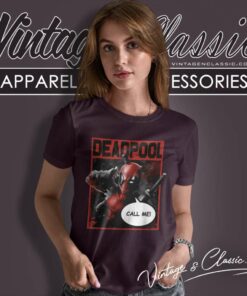 Marvel Deadpool Call Me Women TShirt