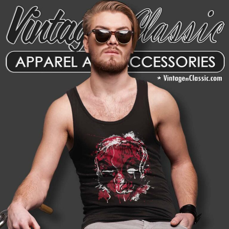 Marvel Deadpool Drip Art Tank Top Racerback 1 Marvel Deadpool Drip Art Tank Top Racerback 1