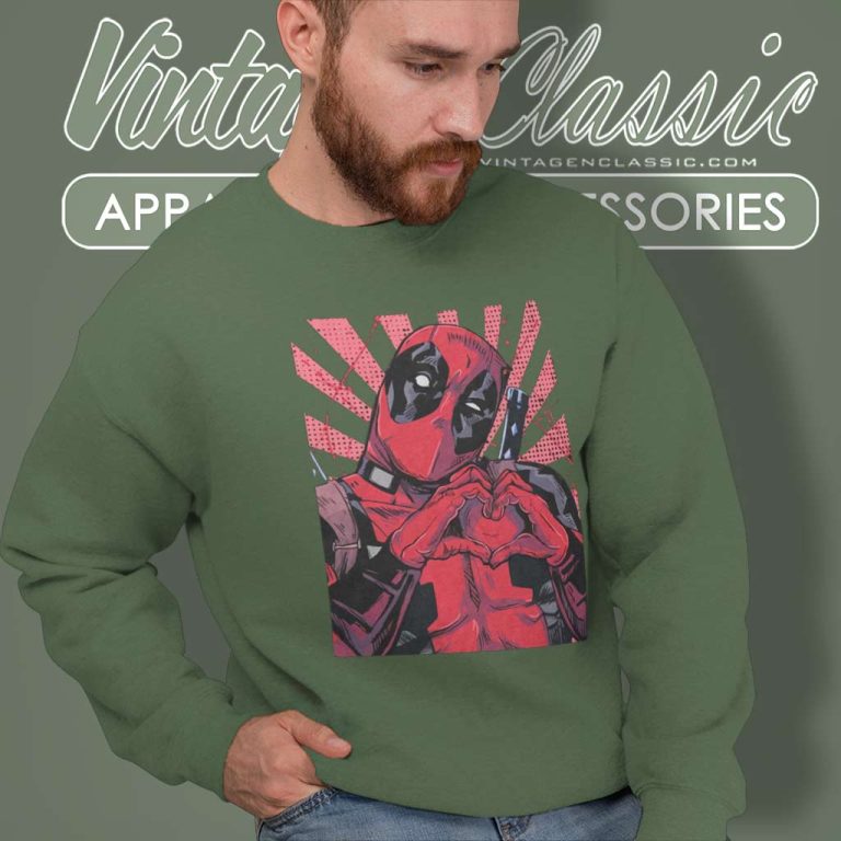 Marvel Deadpool Heart Shirt Sweatshirt Marvel Deadpool Heart Shirt Sweatshirt