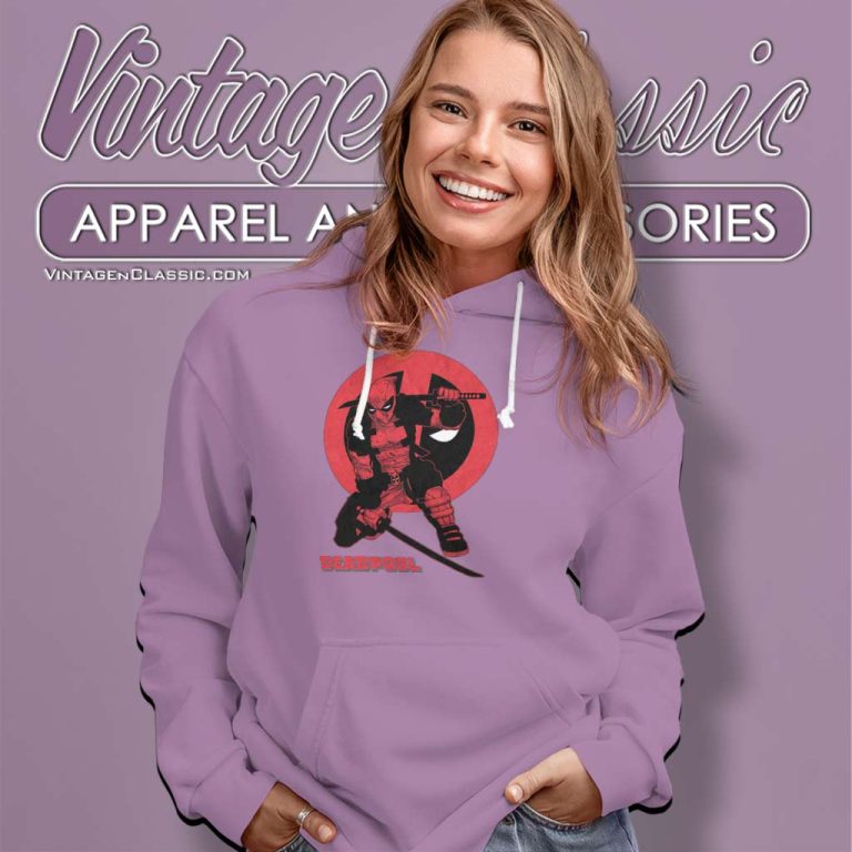 Marvel Deadpool Red Katana Sword Shirt Hoodie Marvel Deadpool Red Katana Sword Shirt Hoodie