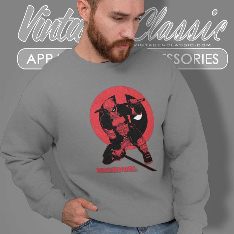 Marvel Deadpool Red Katana Sword Shirt Sweatshirt Marvel Deadpool Red Katana Sword Shirt Sweatshirt