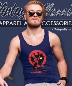 Marvel Deadpool Red Katana Sword Shirt Tank Top Racerback