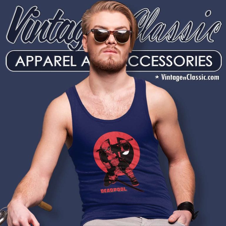 Marvel Deadpool Red Katana Sword Shirt Tank Top Racerback Marvel Deadpool Red Katana Sword Shirt Tank Top Racerback