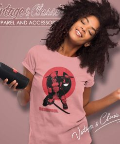 Marvel Deadpool Red Katana Sword Shirt Women TShirt