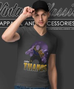 Marvel Featuring Thanos Graphic V Neck TShirt