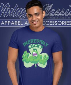 Marvel Hulk Incredibly Lucky Shamrock St Patricks Day T Shirt