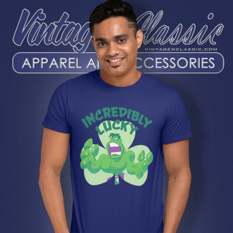 Marvel Hulk Incredibly Lucky Shamrock St Patricks Day T Shirt Marvel Hulk Incredibly Lucky Shamrock St Patricks Day T Shirt