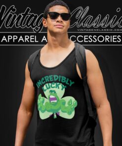 Marvel Hulk Incredibly Lucky Shamrock St Patricks Day Tank Top Racerback
