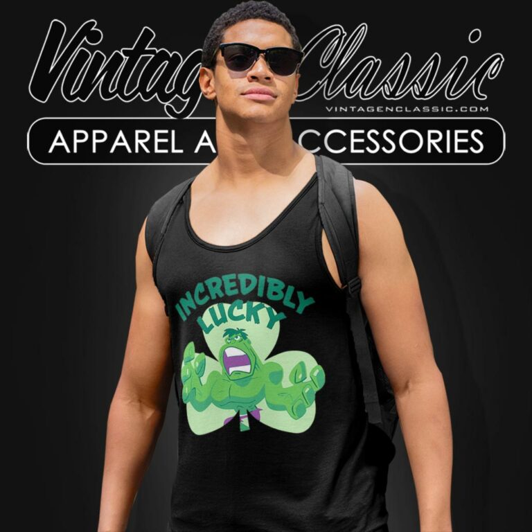 Marvel Hulk Incredibly Lucky Shamrock St Patricks Day Tank Top Racerback Marvel Hulk Incredibly Lucky Shamrock St Patricks Day Tank Top Racerback