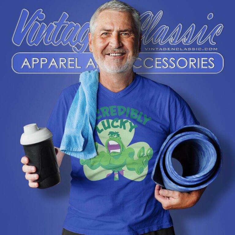 Marvel Hulk Incredibly Lucky Shamrock St Patricks Day V Neck TShirt Marvel Hulk Incredibly Lucky Shamrock St Patricks Day V Neck TShirt