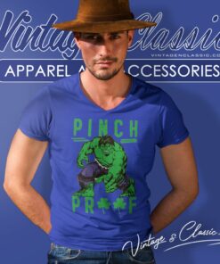 Marvel Hulk St Patricks Day Pinch Proof V Neck TShirt