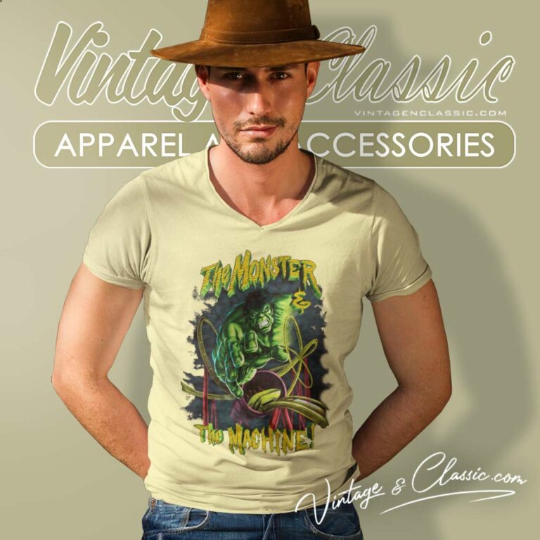 Marvel Hulk The Monster The Machine V Neck TShirt Marvel Hulk The Monster The Machine V Neck TShirt