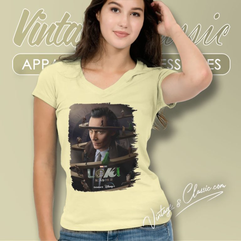 Marvel Loki Laufeyson Poster V Neck TShirt Marvel Loki Laufeyson Poster V Neck TShirt