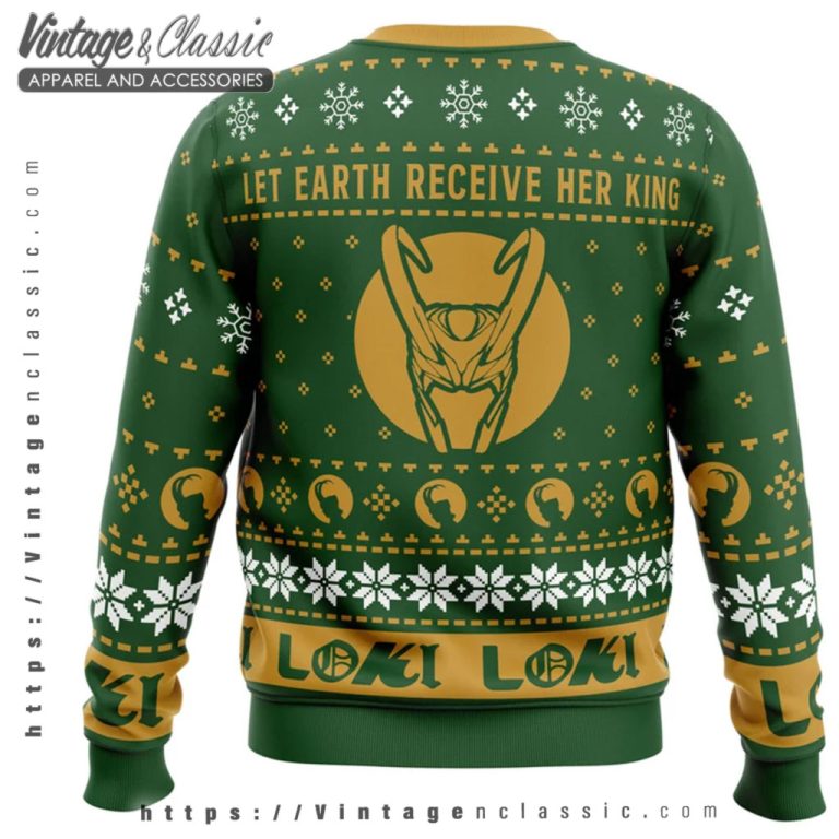 Marvel Loki Laufeyson Ugly Christmas Sweater back Ugly Sweater Marvel Loki Laufeyson Ugly Christmas Sweater back Ugly Sweater