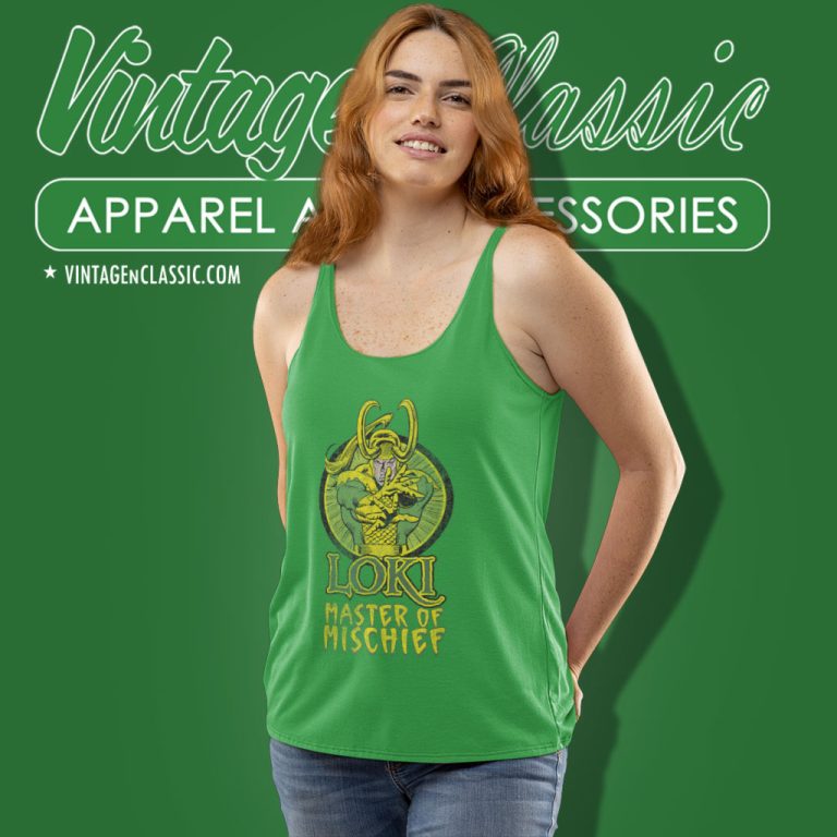 Marvel Loki Master Of Mischief Tank Top Racerback Marvel Loki Master Of Mischief Tank Top Racerback