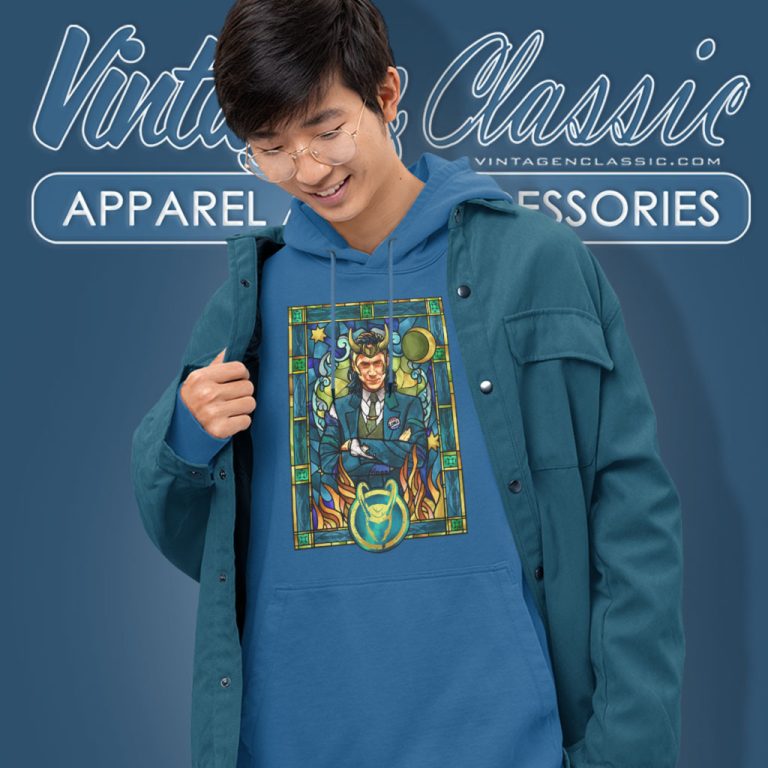 Marvel Loki Stained Glass Portrait Hoodie Marvel Loki Stained Glass Portrait Hoodie