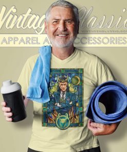 Marvel Loki Stained Glass Portrait V Neck TShirt