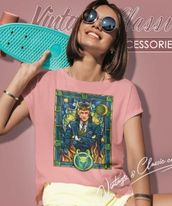 Marvel Loki Stained Glass Portrait Women T Shirt
