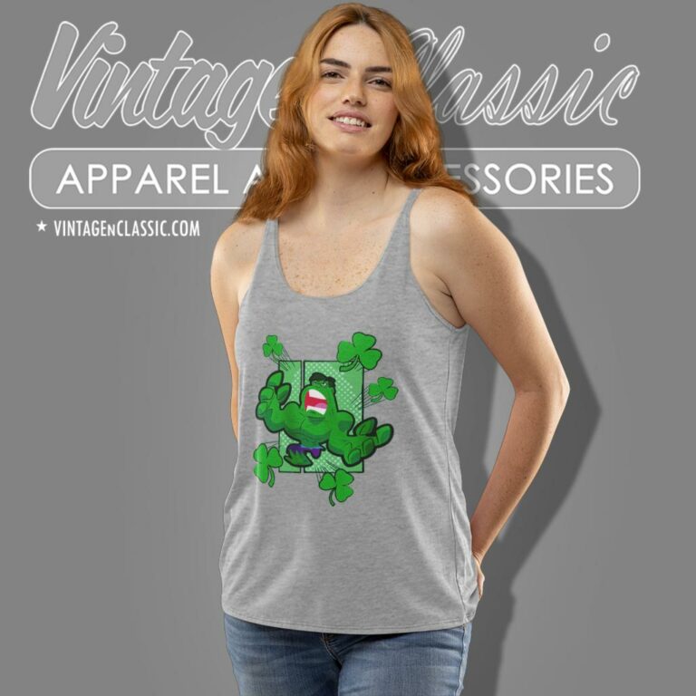 Marvel Mad Clover Hulk Happy St Paddys Day Tank Top Racerback Marvel Mad Clover Hulk Happy St Paddys Day Tank Top Racerback