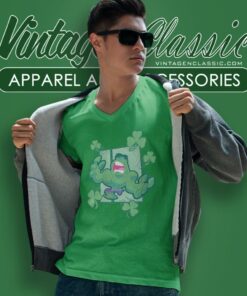 Marvel Mad Clover Hulk Happy St Paddys Day V Neck TShirt