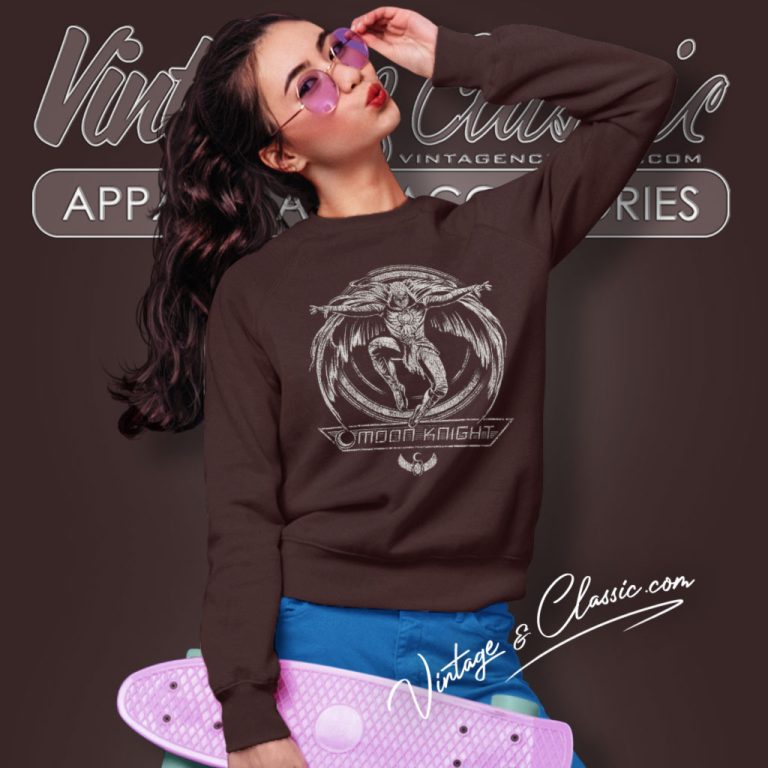 Marvel Moon Knight Action Jump Logo Sweatshirt Marvel Moon Knight Action Jump Logo Sweatshirt