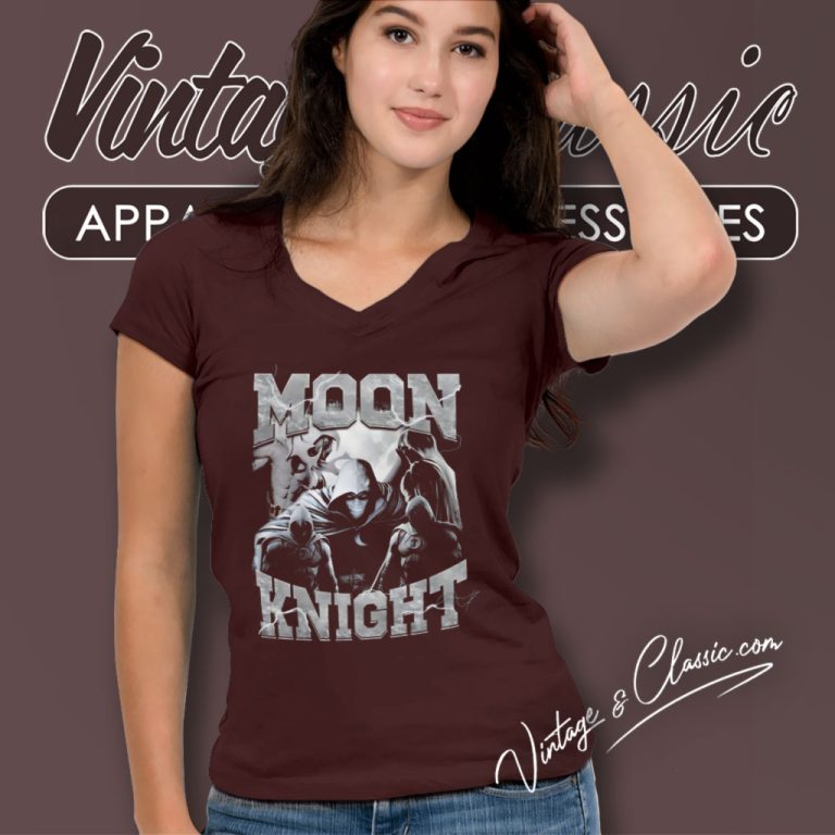 Marvel Moon Knight Graphic V Neck TShirt Marvel Moon Knight Graphic V Neck TShirt
